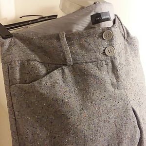 The Limited Tweed Gray ankle pants